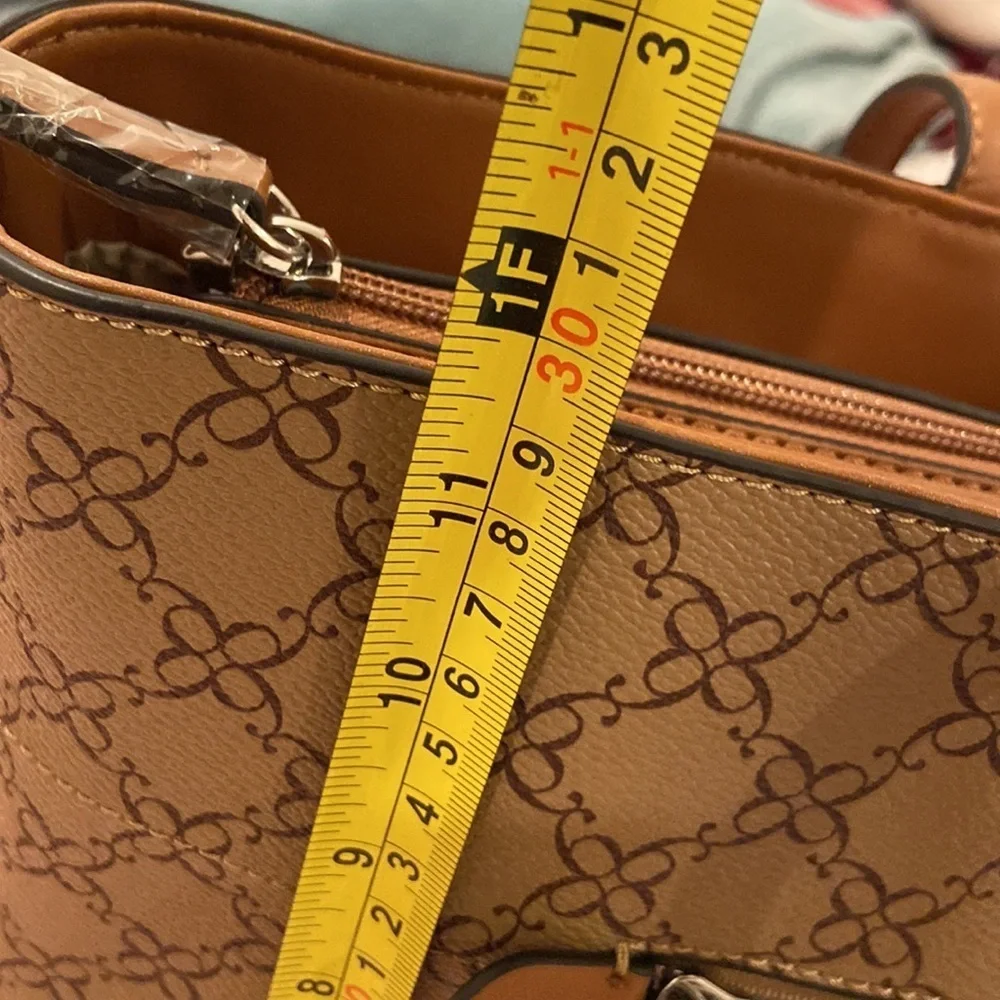 New NINE WEST Mocha Cherry Tote